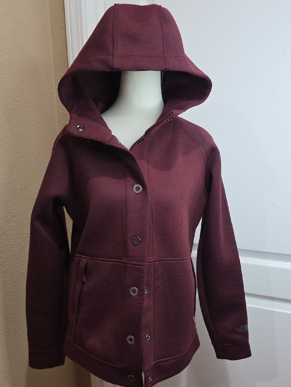 The North Face Hooded Utility Jacket in Burgundy